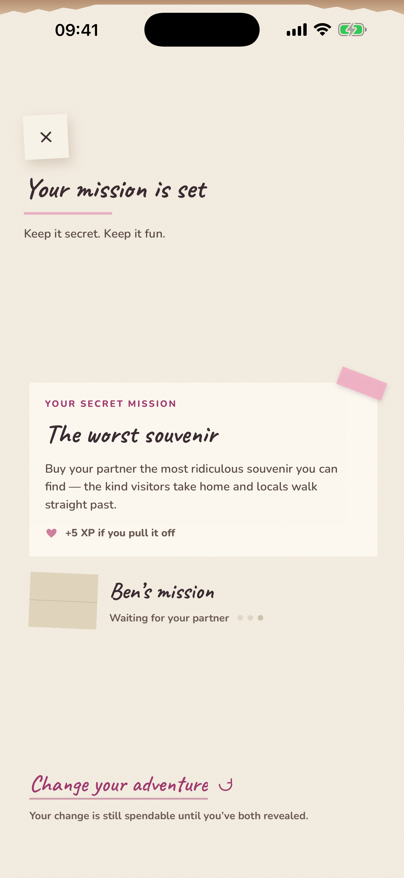 A secret mission in DateShip
