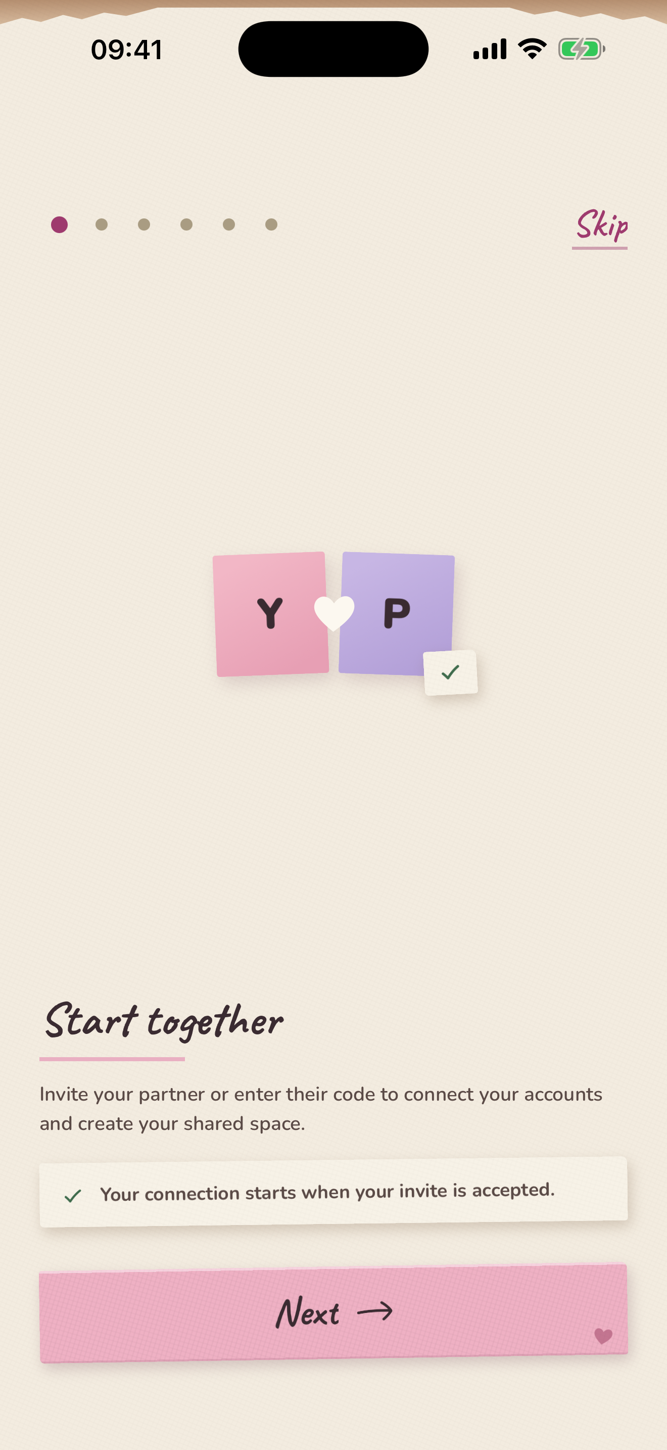 Pair connection onboarding in DateShip